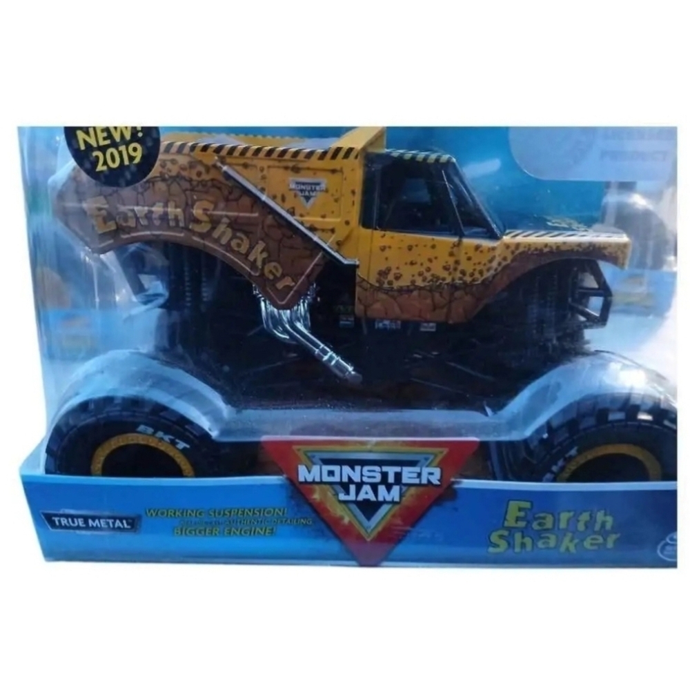 Monster Jam Official Earth Shaker Monster Truck, 1:24 Scale Die-Cast Vehicle